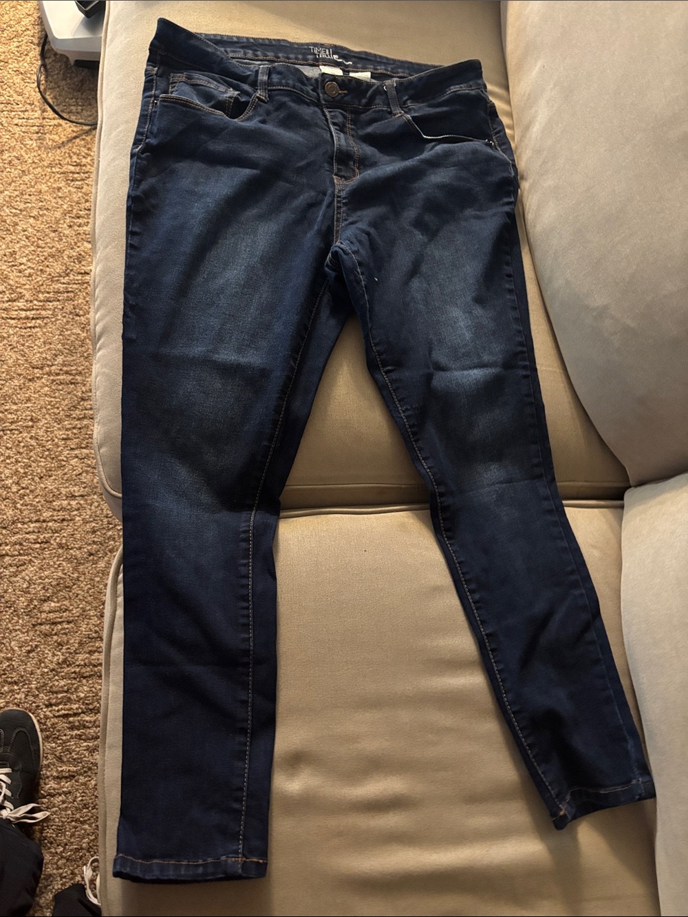 Time and Tru Dark Blue Skinny Jeans